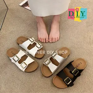 [D.I.Y.]Sandal Wanita Birken Kulit Gesper High Quality Sendal Birken Retro Tali Selop Elegan