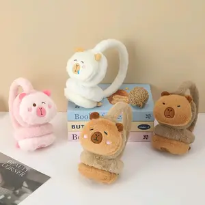 Penutup Telinga Earmuff Capybara Bulu Halus Ear Muff Capibara dengan Desain Lucu dan Nyaman untuk Musim Dingin Anti Bising