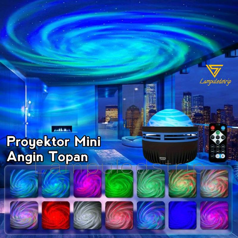 LAMPU PROYEKTOR MINI LANGIT MODEL ANGIN TOPAN BISA GANTI WARNA - Shop ...