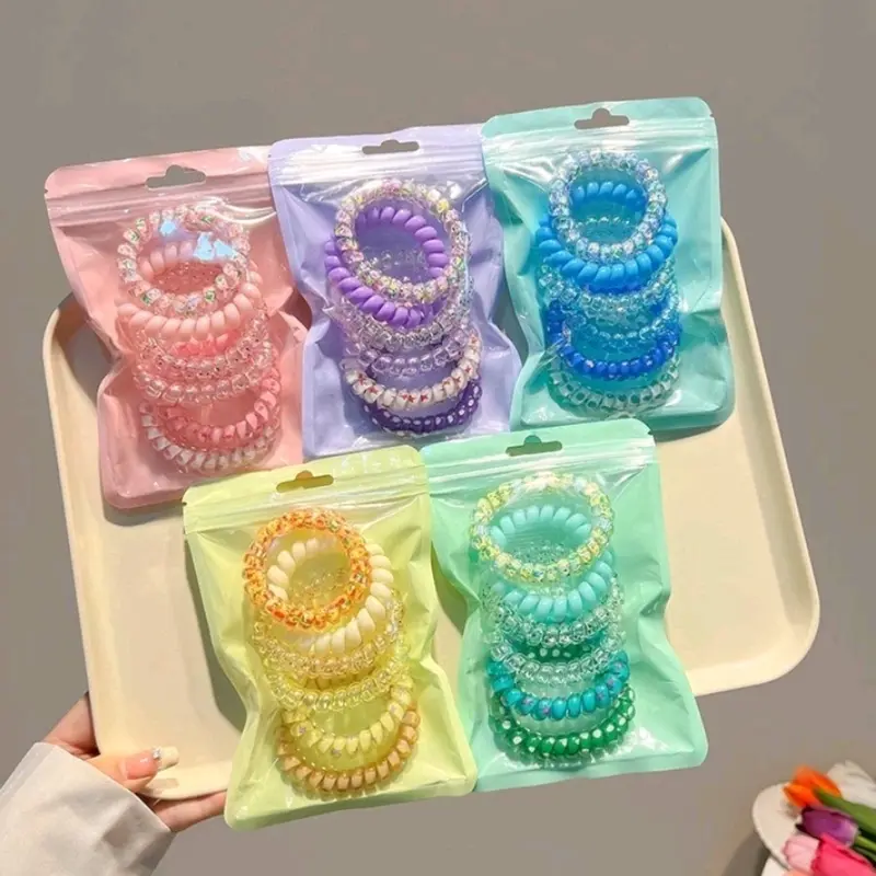 Karet Spiral Motif / Karet Rambut Kekinian / Ikat Rambut Spiral  / Karet Rambut Viral / Kunciran Rambut Viral 0