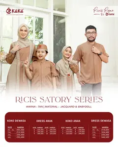 Sarimbit Keke Terbaru Satory Series Tan | Sarimbit Keluarga Keke Satory Series Terbaru | Sarimbit Keke Terbaru | Sarimbit Keluarga Keke | Keke Busana | Satory Series by Keke | Sarimbit Keke Ria Ricis | Ricis for Keke