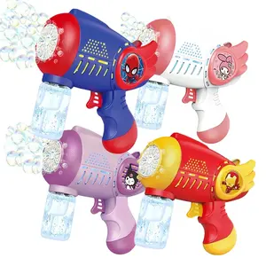 Adida Toys Mainan Bubble Machine Mesin Gelembung Kartun Elektrik Handheld Dengan Lampu