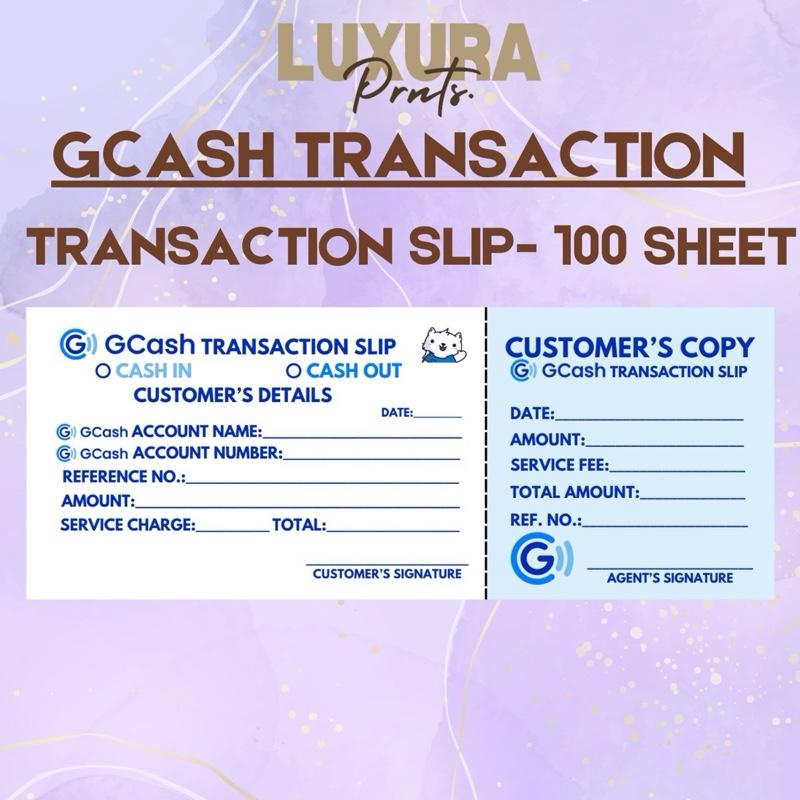 GCASH TRANSACTION SLIP WITH CUSTOMER COPY - 100 SHEETS - TikTok Shop ...
