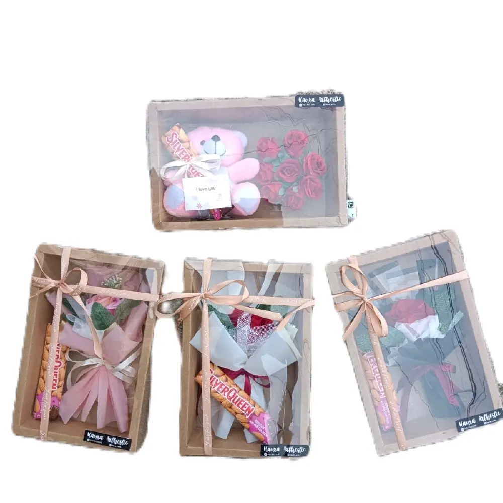 Hadiah valentine Buket mini with Silverqueen Hadiah Chocolate