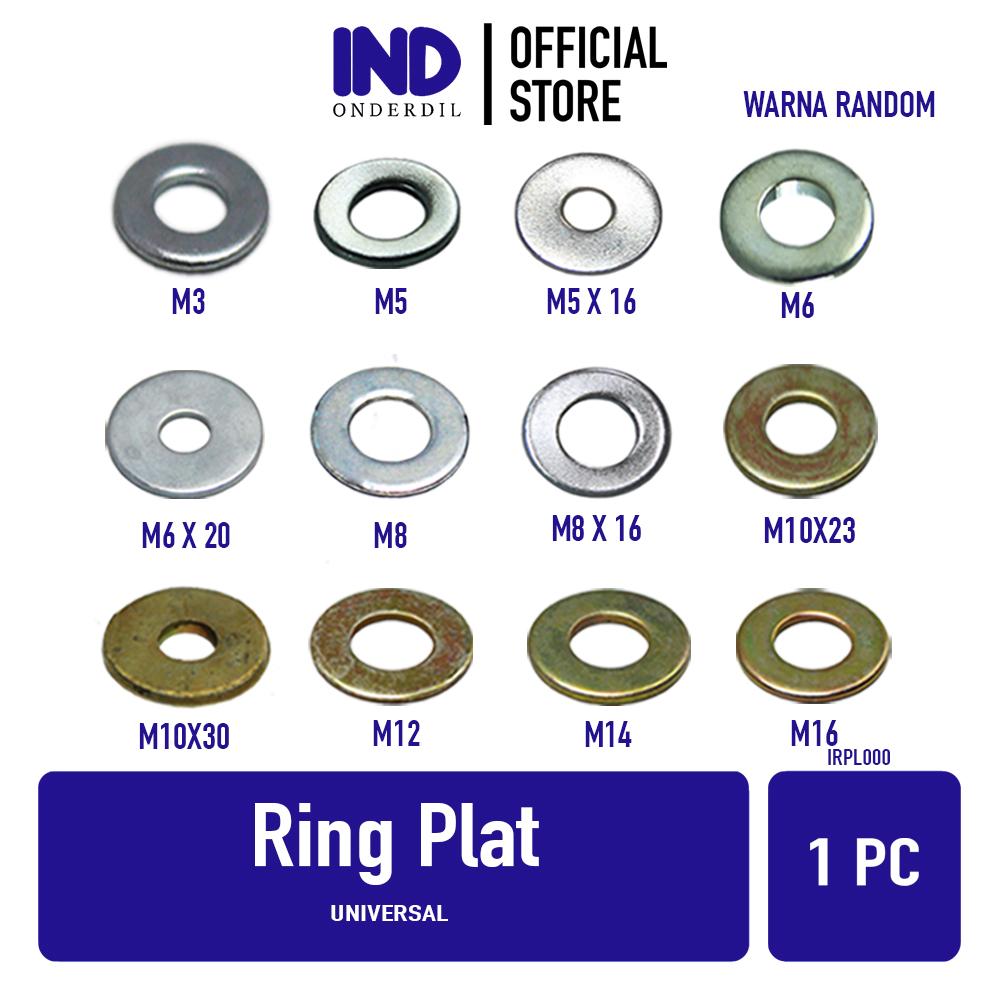 Ring Plat M3 M5 M6 M8 M10 M12 M14 M16 Washer Washerrr Plate Pelat Plat Variasi M 3 5 6 8 10 12 14 16 - M3