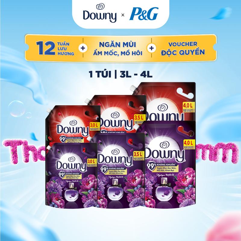 Nước xả vải Downy 3L - 4L Hương Đam Mê Huyền Bí