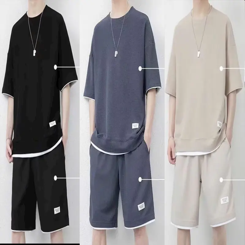 Bộ Cộc Nam Nữ Mùa Hè Gồm Quần và Áo, Chất Vải Tổ Ong co dãn 4 chiều, mềm mát 8