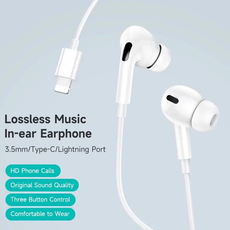 Tai Nghe Có Dây, Chính Hãng, Âm Nhạc 3D, Tai Nghe Thể Thao, Tai Nghe, Tương Thích Với iPhone 8, 7 Plus, X, XR, Max, 11, 12, 13 / Pro / max-5