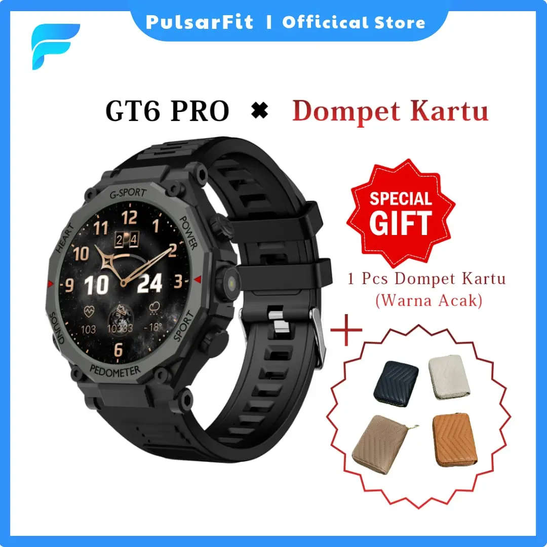Paket Dompet:GT6PRO Hitam+Dompet