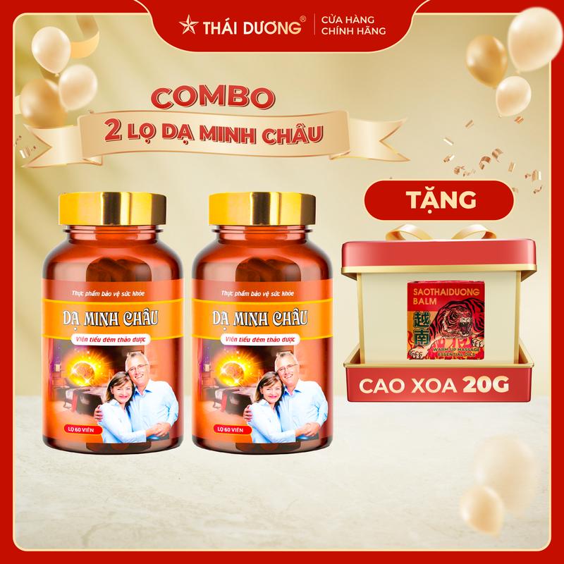 [COMBO 2 LỌ] Dạ Minh Châu (Lọ 90 viên) TẶNG Cao xoa 20g