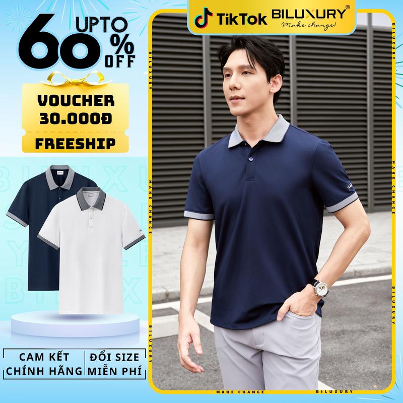 [Hàng Mới 2025] Áo Polo Biluxury Cao Cấp 9APCB561TRK/TTT Thiết kế tinh tế form ôm vừa người tôn dáng trẻ trung Nam Ngắn Tay Menswear Shirt Có Cổ