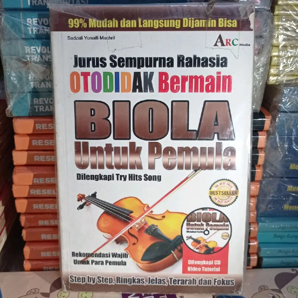 Buku Jurus Sempurna Rahasia Otodidak Bermain Biola Untuk Pemula Dilengkapi Try Hits Song by Sadzali
