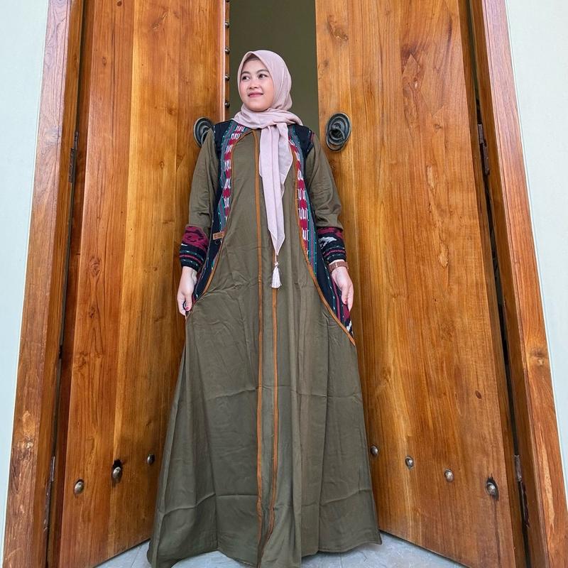 Gamis Amanda Nava Rayon Twill Premium Mix Tenun Troso Random [free Goodie bag dan puoch] 6