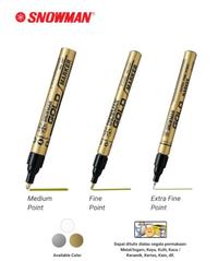 Gambar Snowman White Gold Silver Paint Permanent Marker GP | Spidol Permanen - Extra Fine, WHITE dari Toko Prapatan_NEW Kota Administrasi Jakarta Timur 2 Tokopedia