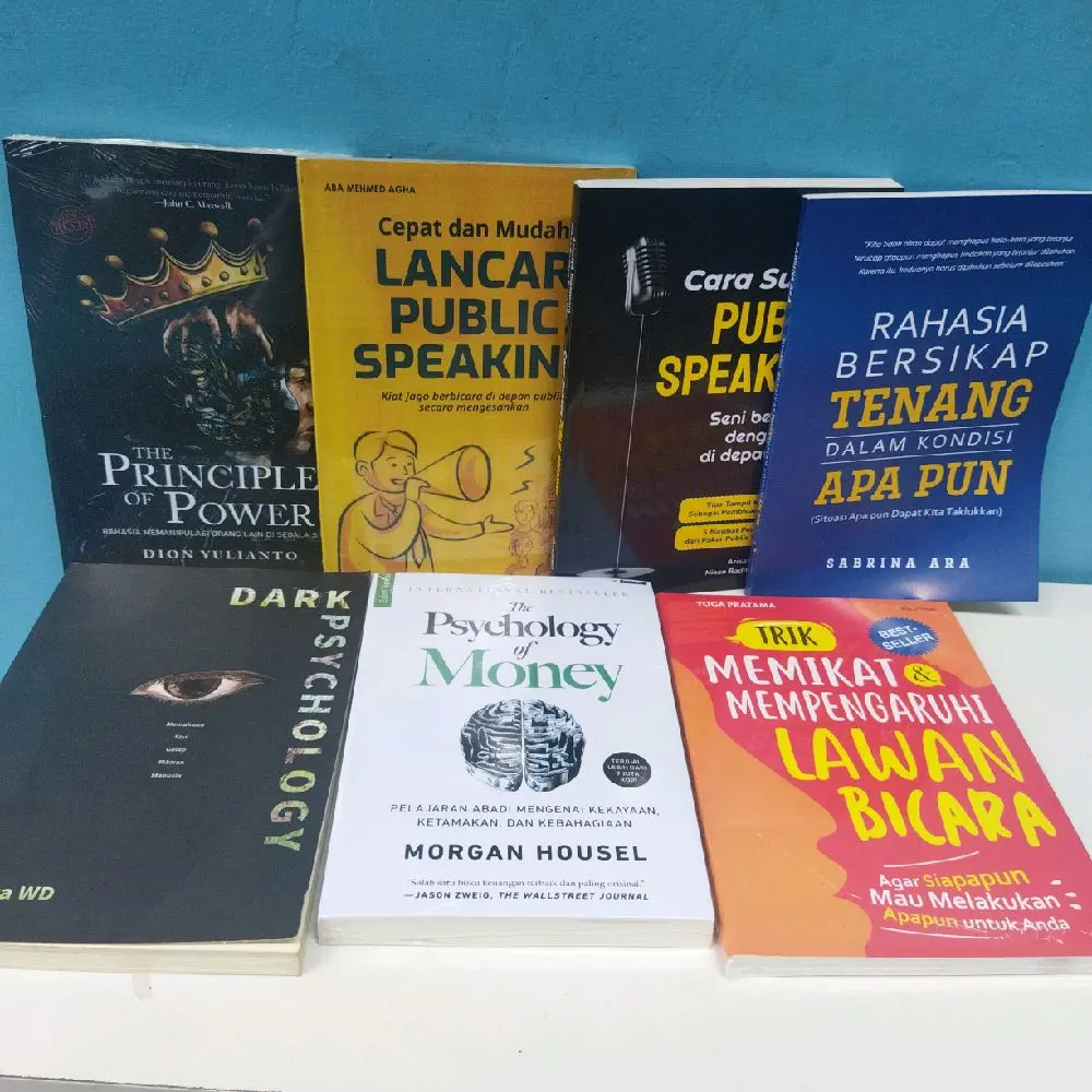 Paket 7 Buku Motivasi Termasuk The Principle of Power, Dark Psychology, Psychology of Money, dan Buku Lainnya
