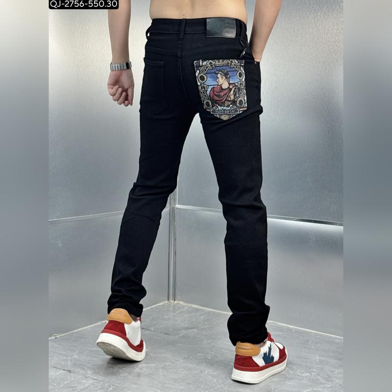  Quần Bò Đen Nam - Jeans  Dáng Biker - Hàng Loại 1 Chất Liệu Jean Cao Cấp QJ-2756 