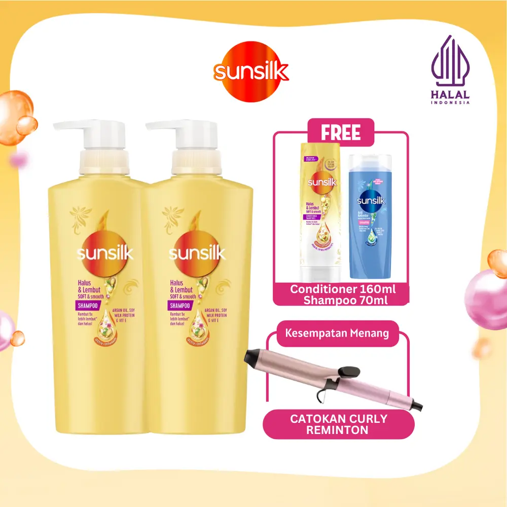 [KESEMPATAN MENANG CATOKAN - BUY 2 GET 4] Sunsilk Shampoo Rambut Lembut Soft & Smooth Activ-Infusion Rambut 400ml Isi 2