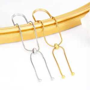 Gelang wanita modis model baru 2026, gelang titanium emas/perak yang dapat disesuaikan sepanjang 30cm, gelang sederhana dan elegan berlapis emas 18K, cocok untuk dipakai sehari-hari, juga bisa digunakan sebagai gelang kaki. kecil tangan