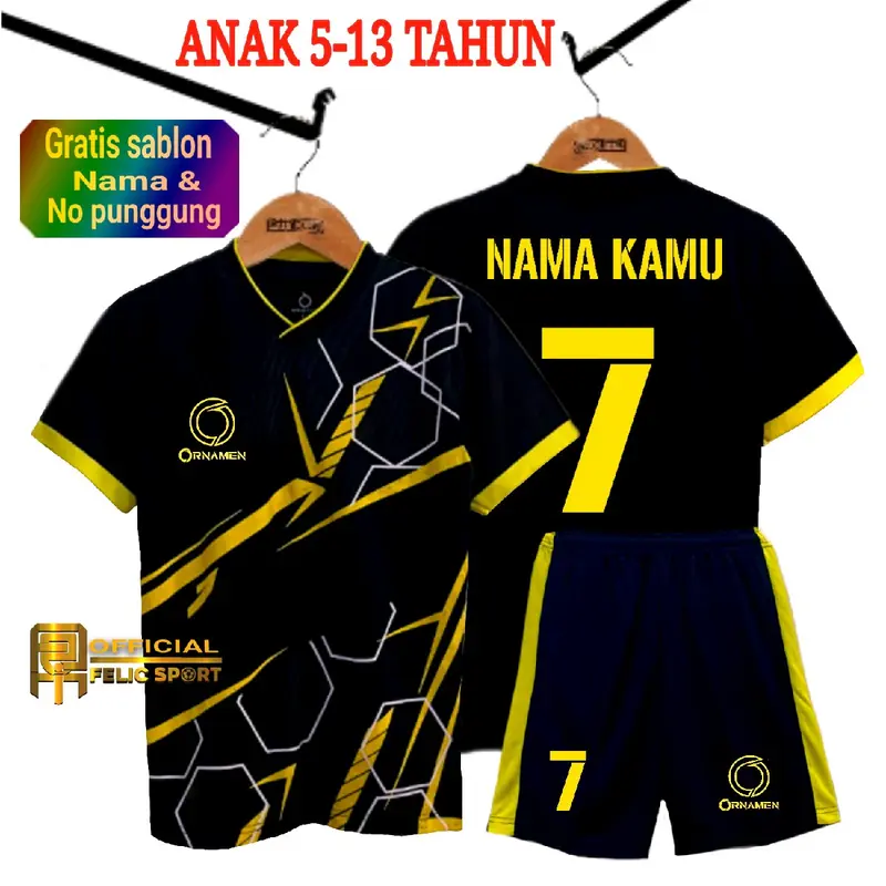 ( CUSTOM ) Baju olahraga anak laki laki/perempuan kaos bola futsal badminton voli tenis basket lari  usia 5-13 tahun uniseks cowo cewek Pakaian Setelan Sepak bola  Outdoor  Sport (MOTIF galaxi) 7
