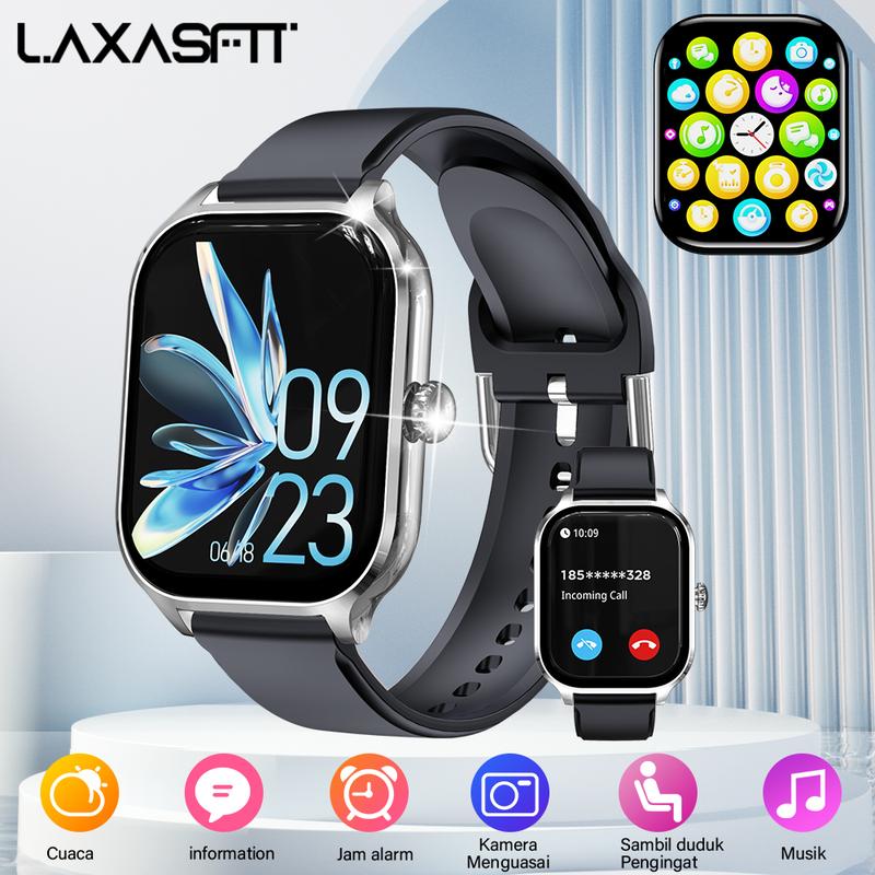 Product Introduction of LAXASFIT H9MAX Smart Watch, Suitable for Daily Use, Business,Exercise, Magnetic Charging, Sports mode, 160mAh Long-lasting Battery Life,Sleep Tracking, Music & Camera Controls 3