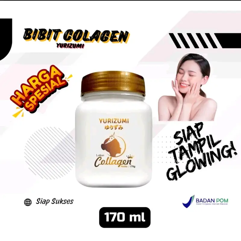 Bibit colagen pemutih badan body cream pencerah kulit kusam 150ml BPOM Lotion Tubuh Perawatan Mencerahkan 1