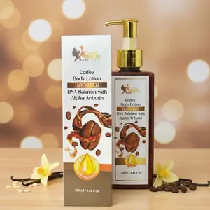 (2Pcs)New Emha Coffee Body Lotion Booster DNA Salmon with Alpha arbutin