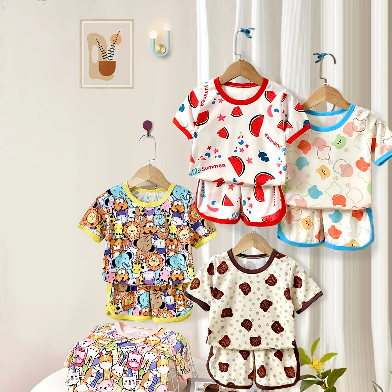 SETELAN SANTAI ANAK CEWEK COWOK DAILY BAHAN COTTON LEMBUT ADEM IMPORT