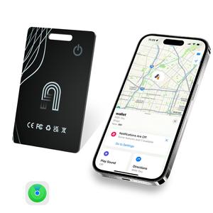 小型財布用トラッカーカード（1パック）、充電式のワイヤレストラッキングカード、超薄型の設計、スーツケースタグや財布に適した、iOS対応