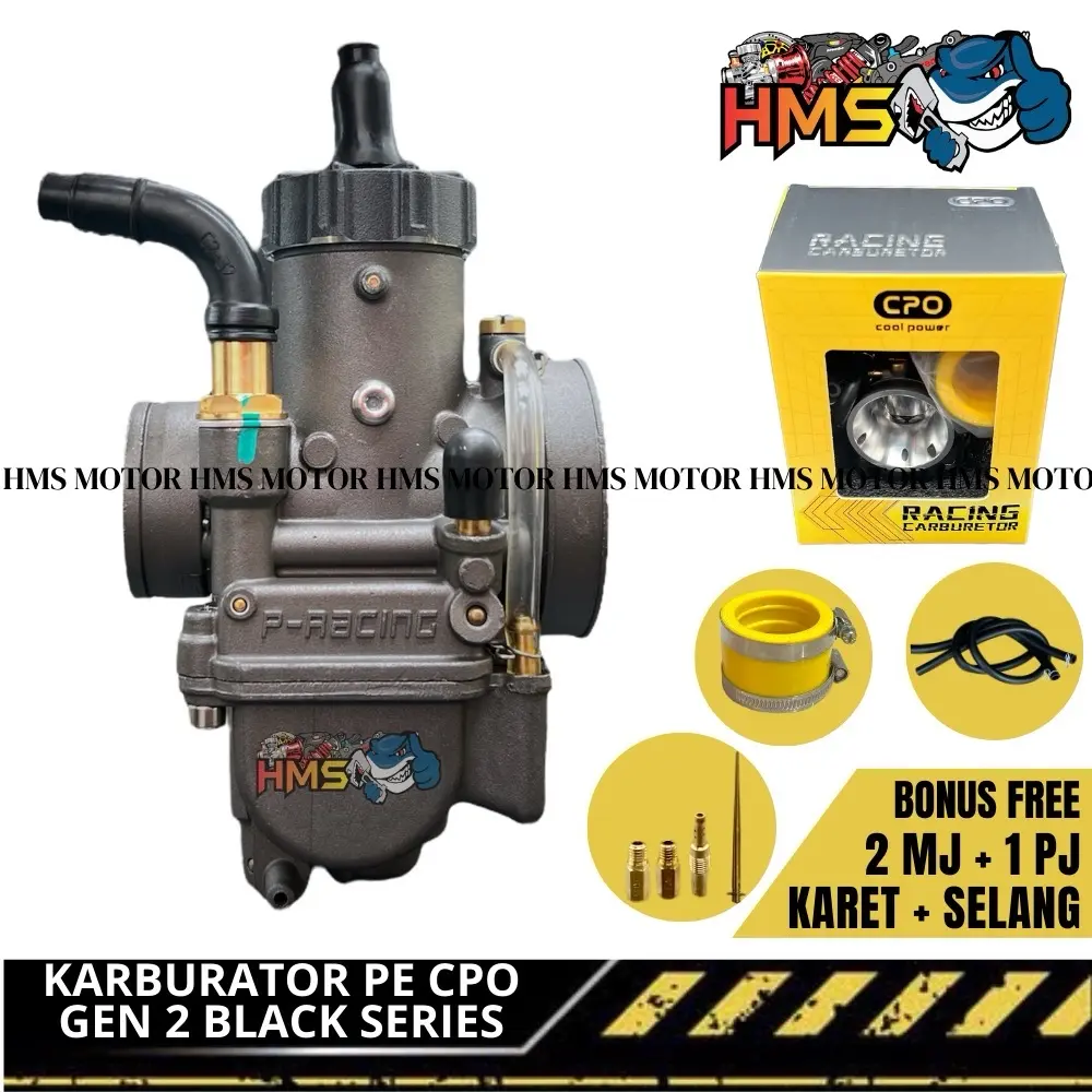 KARBURATOR KARBU CPO ORIGINAL PE CPO 24 26 28 30 HITAM BLACK SERIES FREE PILOT MAIN JET JARUM KARBU HIGH QUALITY ORIGINAL CPO
