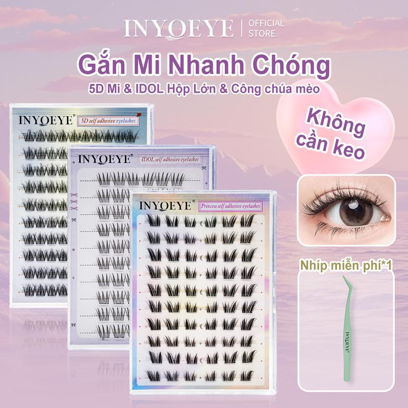  IDOL ACE INYOEYE 5D Lông Mi Giả Tự Dính Dung Tích Lớn Không Cần Keo Lông Mi Cụm Có Thể Tái Sử Dụng 