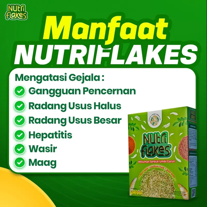 PAKET 3 BOX - NUTRIFLAKES SEREAL UMBI GARUT Granola Kering Susu 2