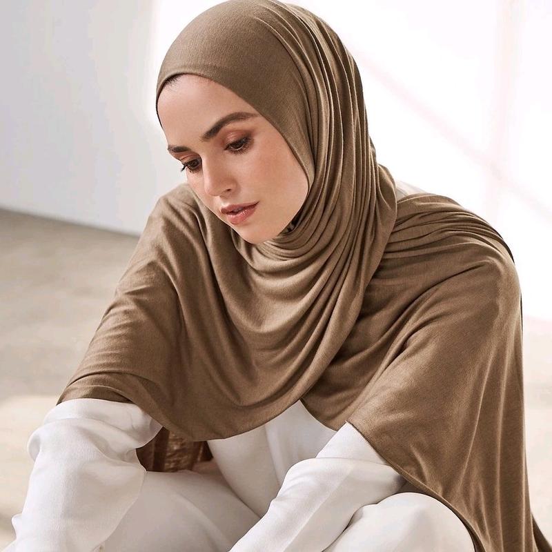Pashmina Kaos Rayon premium// Pashmina turkis// Pashmina mleyot premium Jilbab Muslim Wanita Panjang Diamond 1