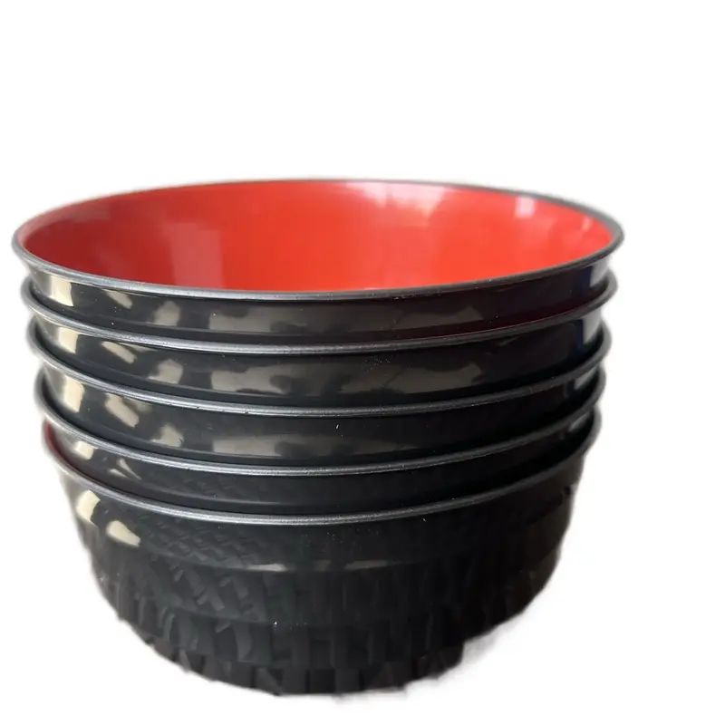 [6pcs/12pcs] Mangkok ramen 2C-J1 Great bahan plastik warna luat hitam dalam merah 1