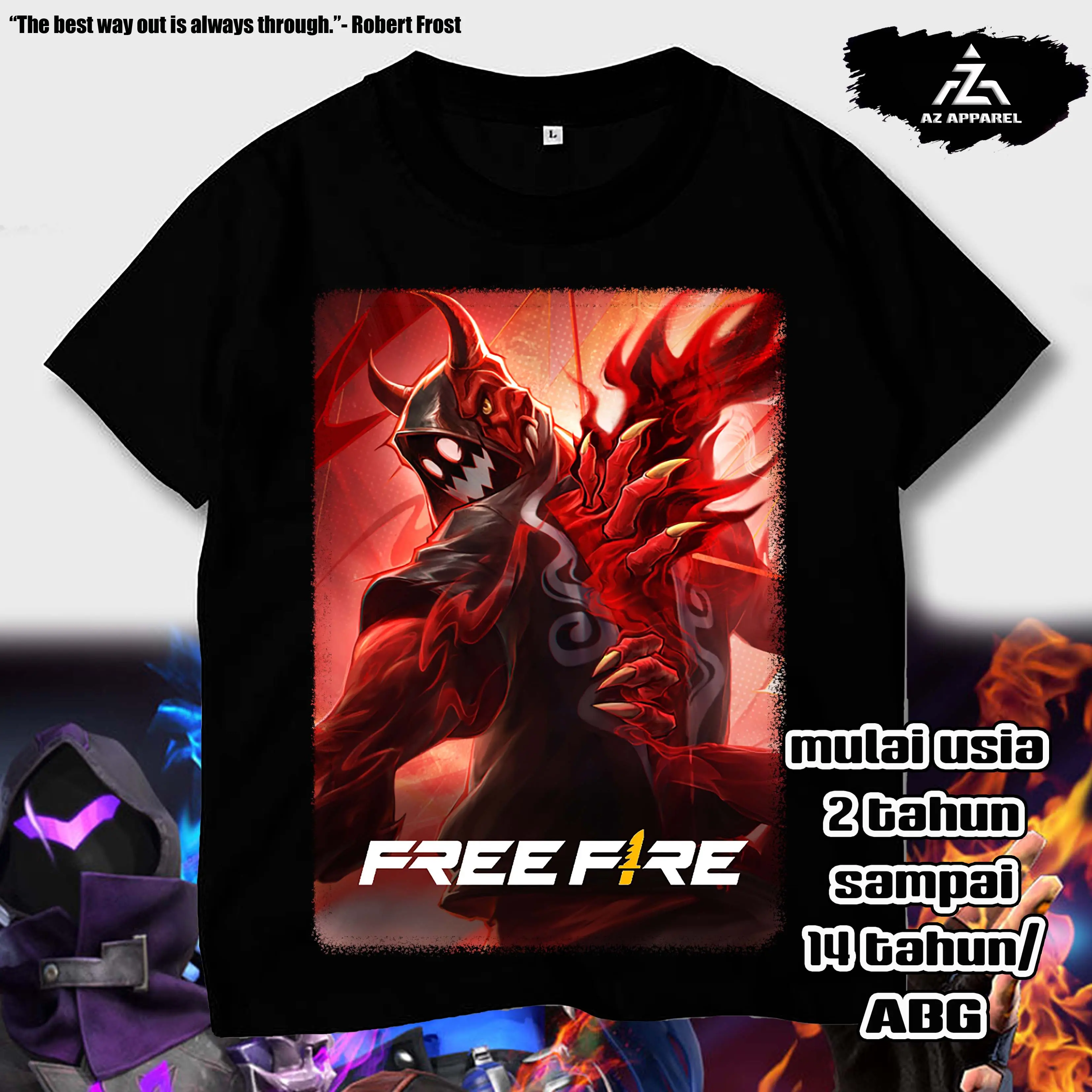 Kaos FF Freefire Anak Distro Kids