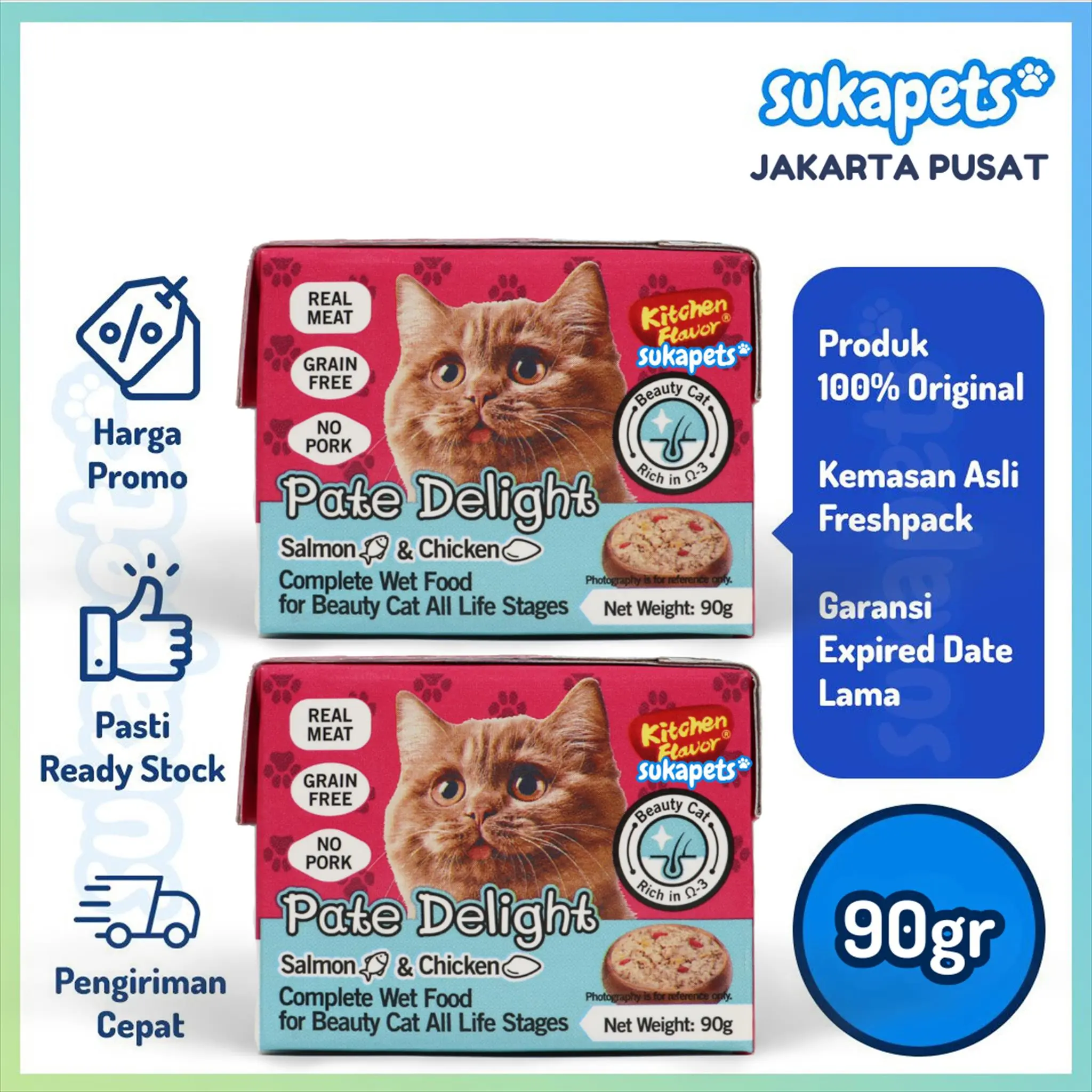 Kitchen Flavor Pate Delight Beauty Cat All Life Stages 90gr