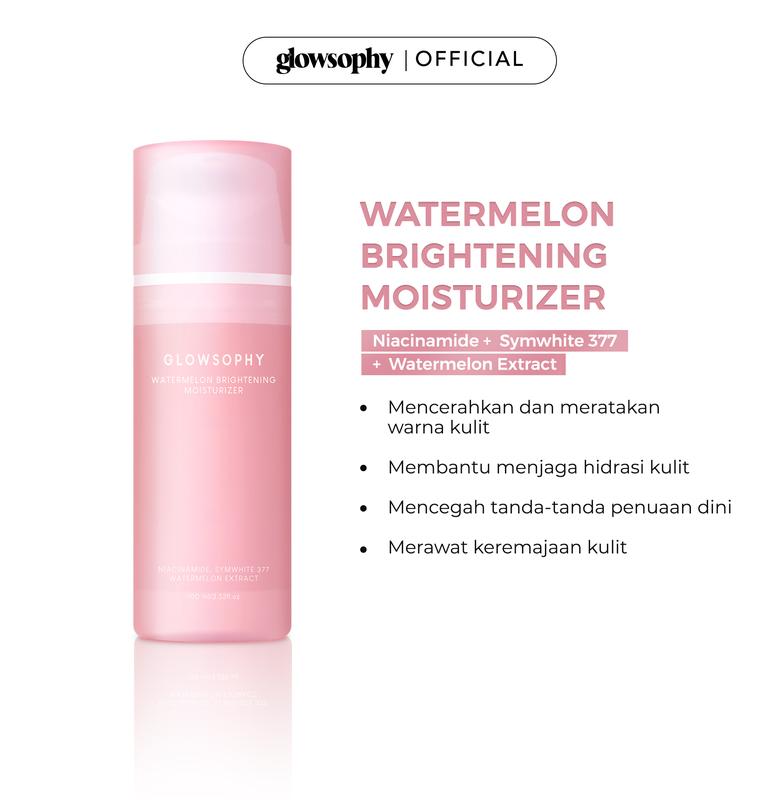 Glowsophy Watermelon Brightening Moisturizer Skin Barrier Niacinamide Gel Day and Night Skincare 100 ml 1