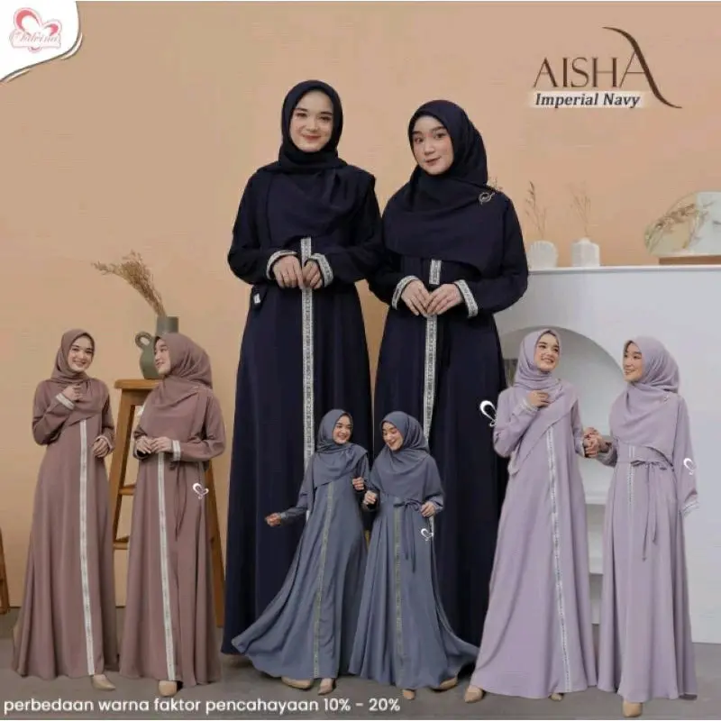 Abaya Gamis Maxi Jumbo Garis Satu/Abaya Muslim Renda Cantik/Abaya Wanita Motif Tali pinggang kekinian