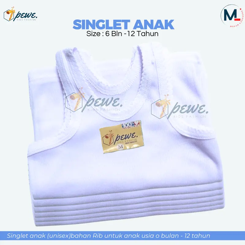 6 pcs Kaos dalam anak laki laki umur 0- 12 tahun- Kaos dalam anak laki laki lusinan – Kaos dalam bayi perempuan – Daleman anak perempuan Fashion cuci kering xl pakaian dalam Katun Newborn 0
