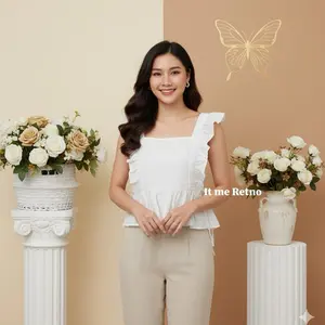 LUNA VEST Katun Bordir Cantik | Vest Wanita Rompi Motif Blouse Vintage  Vest Outfit