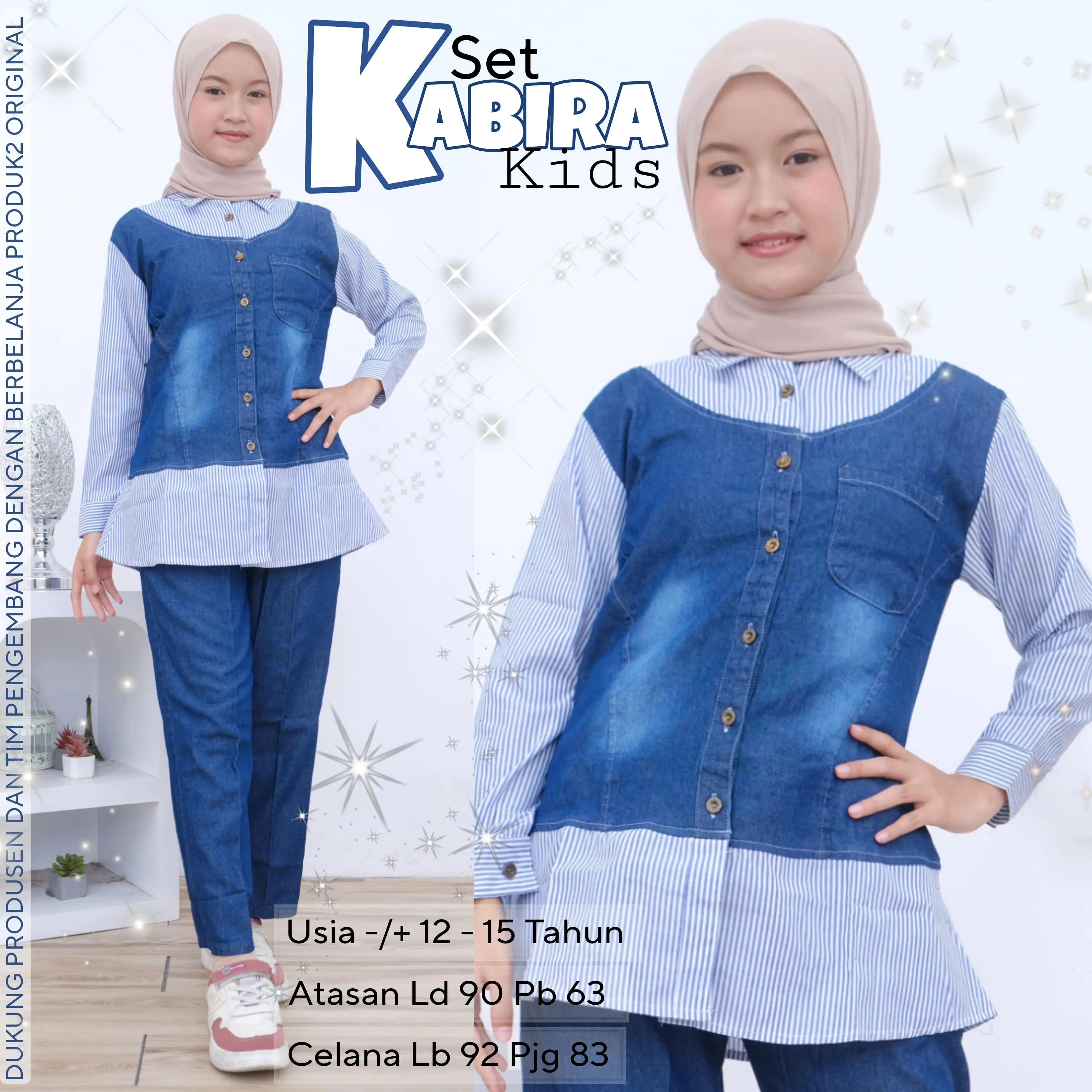 SETELAN ANAK KABIRA USIA 12 SAMPAI 15 TAHUN SEMUA REAL PICT