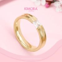 Gambar Kimora - Cincin Titanium Aksesoris Wanita Anti Karat Harika Cnt208 - GOLD, SIZE 7 dari Kimora Jewelry Kota Denpasar 5 Tokopedia