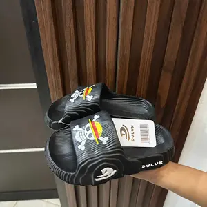 Dulux Sandal Anak Laki-laki Slop Anak Cowok Dulux 520 Karet Hitam Putih Pilihan Ukuran 24-35 Fashion