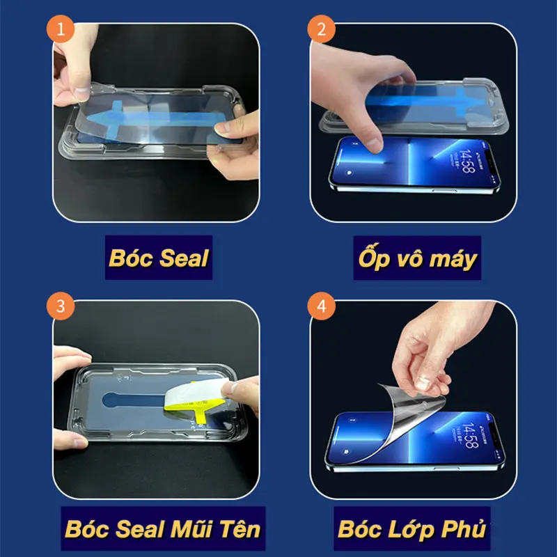 Kính Cường Lực KingKong Glass Chống Nhìn Trộm Và Trong Suốt Có Khung Dán Chuẩn ,Full Màn Hình ,Dành Cho iPhone , Phủ Nano Trơn Mượt , Cảm Ứng Mượt Nhẹ Nhàng 1