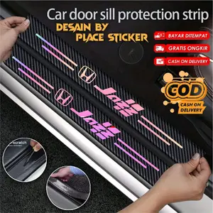 8/9 pcs Pijakan Kaki Lantai Mobil Jazz Daihatsu Variasi Stiker Karbon 3D Anti Gores Car