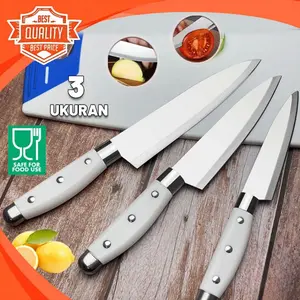 Pisau Buah Rui Xing berkualitas tinggi ukuran 5/6/7 inch / Pisau chef / Pisau Dapur / pisau serbaguna bahan stainless steell anti karat gagang putih