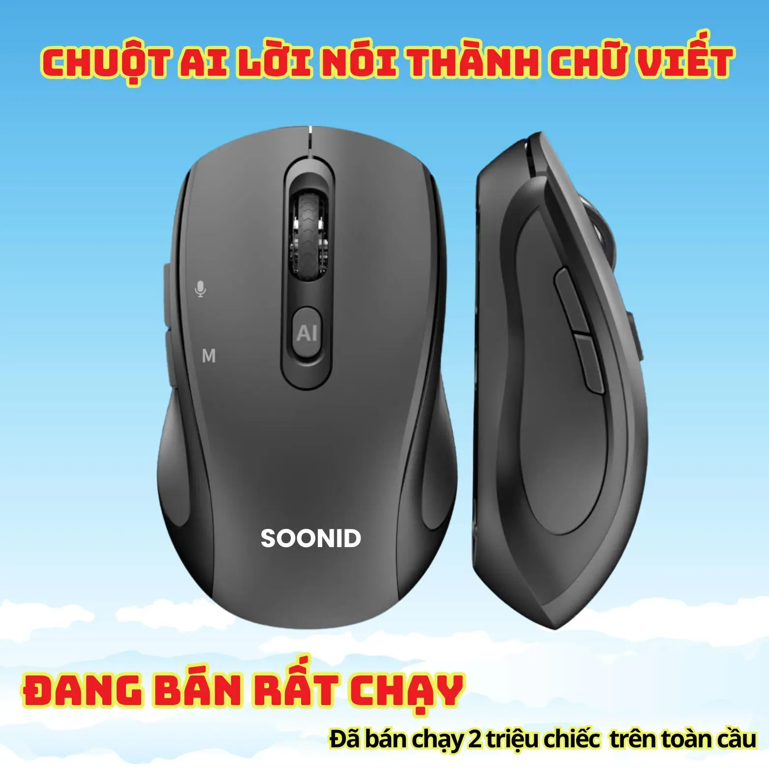 Chuột SOONID AI PLUS, Nói Ra Chữ, Chuyển Giọng Nói Thành Văn Bản, Sạc Pin, Chat GPT, Phiên Dịch, Có AI Thông Minh, Không Dây, Bluetooh | BigBuy360 - bigbuy360.vn Chuột SOONID AI PLUS, Nói Ra Chữ, Chuyển Giọng Nói Thành Văn Bản, Sạc Pin, Chat GPT, Phiên Dịch, Có AI Thông Minh, Không Dây, Bluetooh | BigBuy360 - bigbuy360.vn