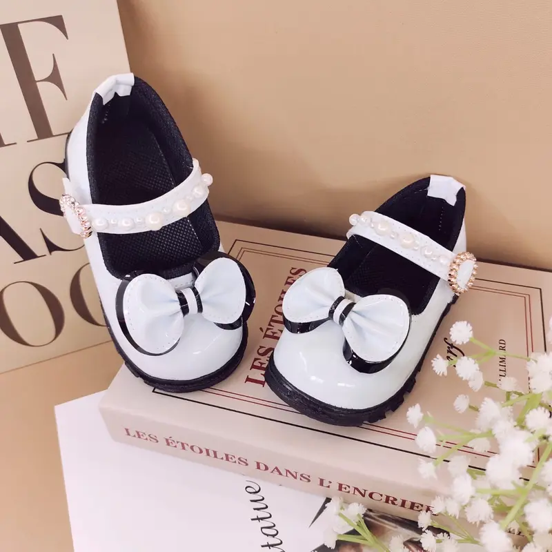 Sabreena Sepatu Balet Pantofel Anak Perempuan Pita Mutiara Untuk Bayi Usia 1-6 Tahun 2