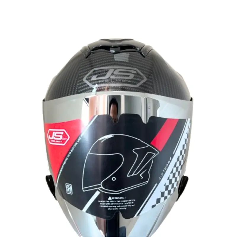 Helm JS ARMOR Half face Motif CARBON ORIGINAL SNI Motorcycle Kaca Visor 3