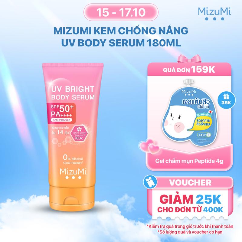 MizuMi Kem chống nắng hương hoa UV Body Serum 180 ml