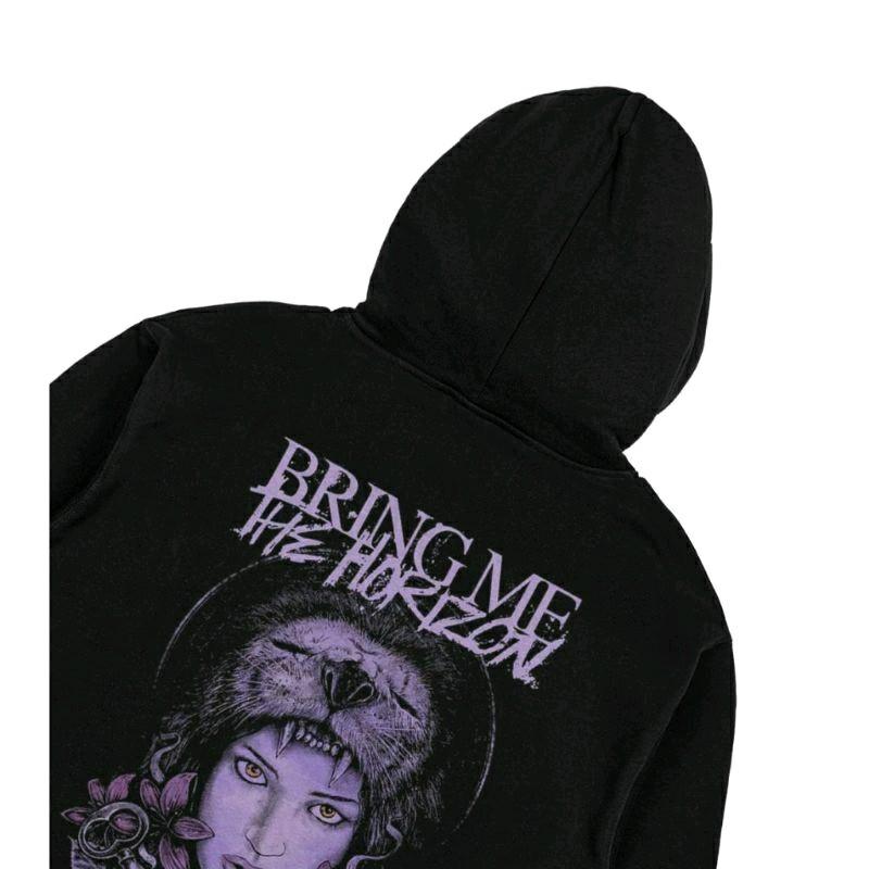Sweater Hoodie Jumper Pria Hitam Distro BMTH Bring Me The Horizon Dark Girl Unisex Bahan Fleece Cotton Tebal Nyaman Tangan Panjang Sablon High Wanita Keren lokal 3